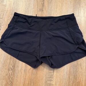 Black Lululemon speed up shorts